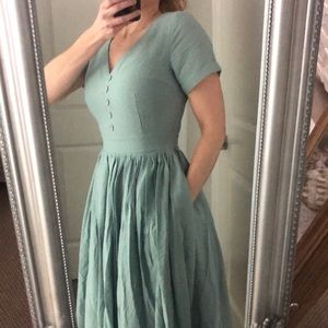 Retro style fit and flare dress